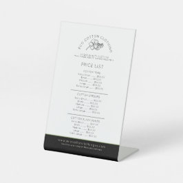 Signe De Table Liste des prix du produit logo coton noir blanc