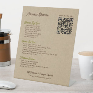 Signe De Table Liste des services de texture de ligne classique c