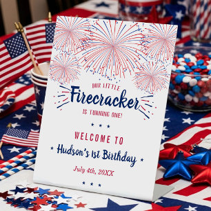 Signe De Table Little Firecracker 4 juillet 1er anniversaire