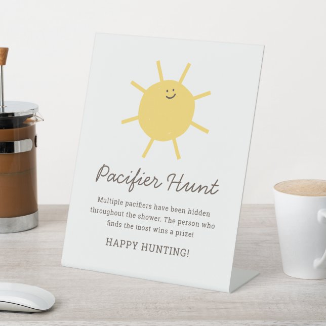 Signe De Table Little Sunshine Pacifique chasse Baby shower jeu (In SItu)