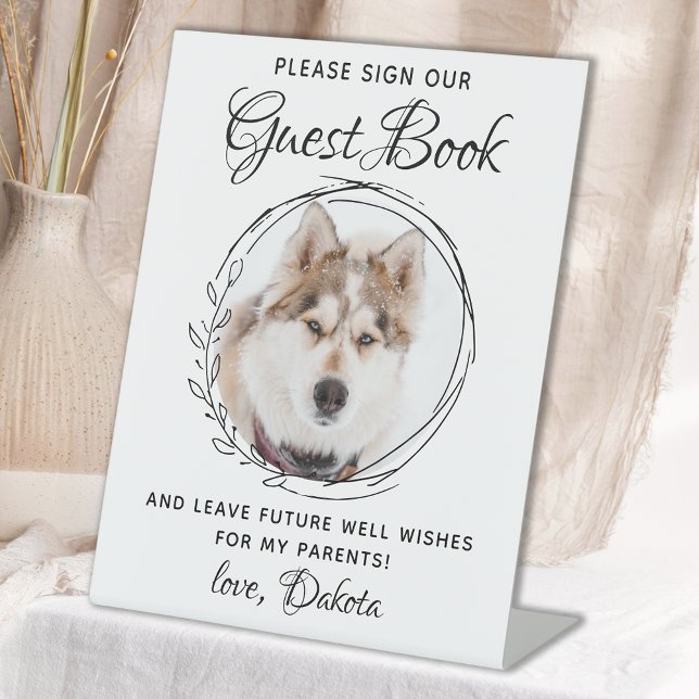 Signe De Table Livre d'invité du Mariage de photo personnalisé mo (Créateur téléchargé)