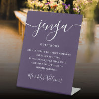 Livre d'or de mariage Jenga écriture élégante Viol