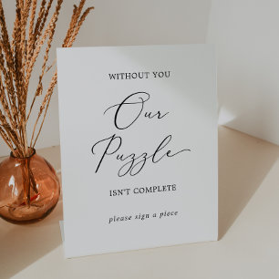 Signe De Table Livre d'or Delicic Black Mariage Puzzle
