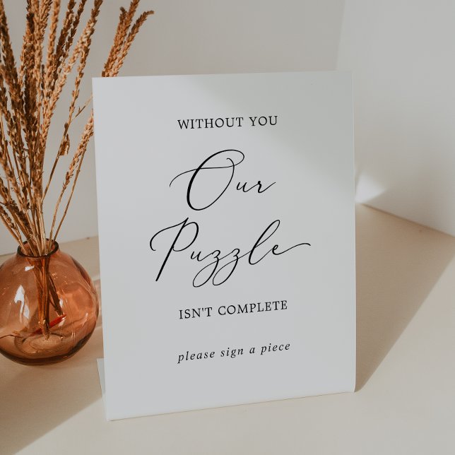 Signe De Table Livre d'or Delicic Black Mariage Puzzle (Créateur téléchargé)