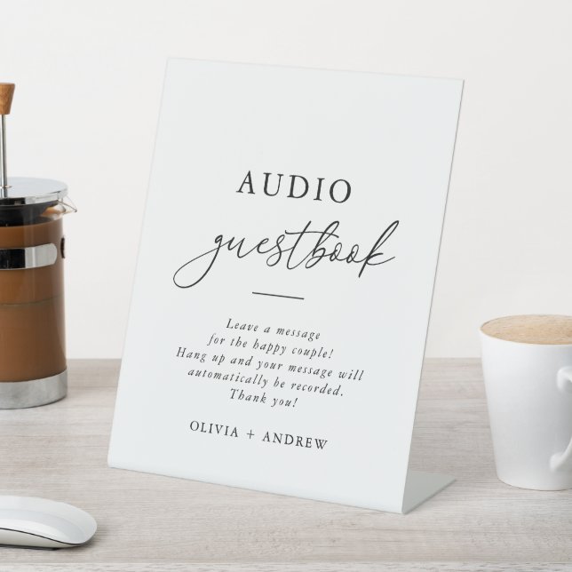 Signe De Table Livre d'or moderne Elegant Audio (In SItu)