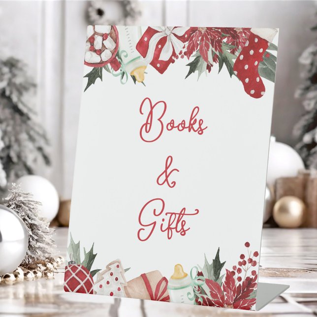 Signe De Table Livres et cadeaux Baby shower Père Noël (Créateur téléchargé)