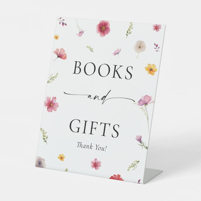 Signe De Table Livres et cadeaux Baby showers fleurs sauvages (Recto)