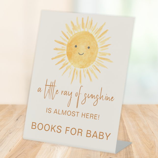Signe De Table Livres Pour Bébé Ray Of Sunshine Baby shower (Créateur téléchargé)