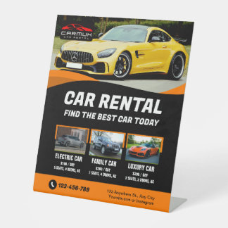 Signe De Table Location Voiture Premium Professionnel Moderne