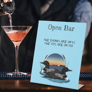Signe De Table Lodges Sunset Blue Open Bar