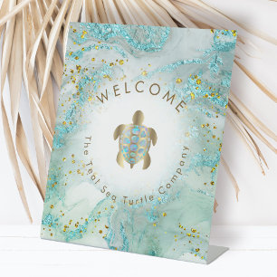 Signe De Table logo de la tortue