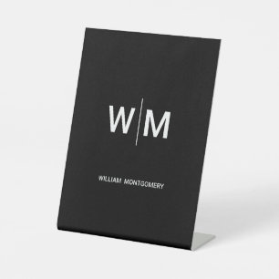 Signe De Table Logo de marque noire   Entreprise