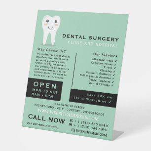 Signe De Table Logo Dentiste, Dentistesse, Publicité Dentiste