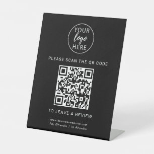 Signe De Table Logo d'entreprise et code QR personnalisé
