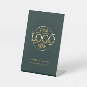 Signe De Table Logo d'entreprise simple et vert foncé