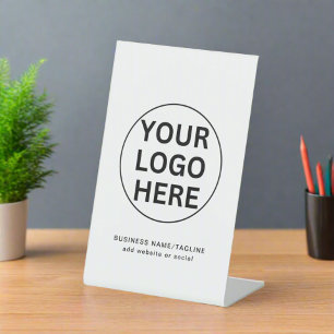 Signe De Table Logo et texte d'entreprise personnalisés l Promo n