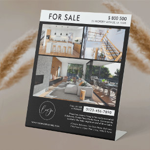 Signe De Table Logo noir minimaliste Photos Propriété à vendre