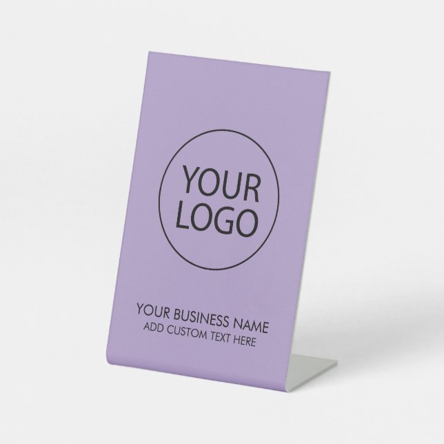 Signe De Table Logo professionnel et entreprise de texte violet (Recto)