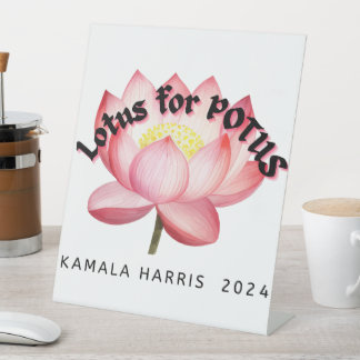 Signe De Table Lotus Pour L'Élection De POTUS Harris