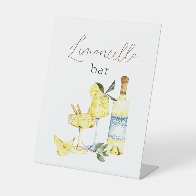 Signe De Table Love Cocktail Fête des mariées Limoncello Bar (Recto)