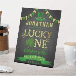 Signe De Table Lucky One St. Patrick's Day 1er anniversaire Bienv