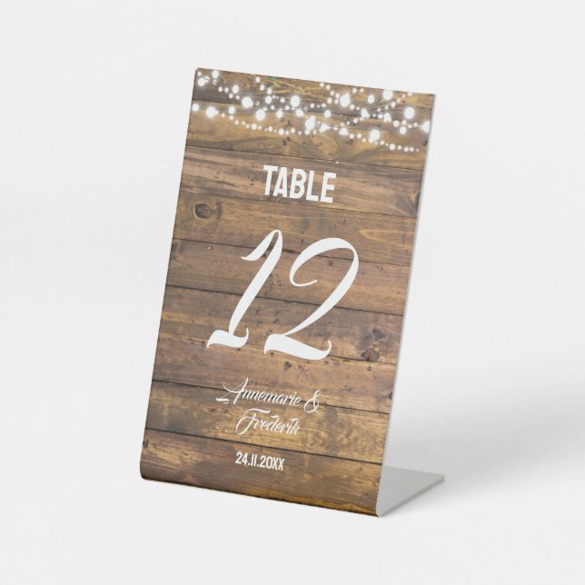 Signe De Table Lumières rustiques à crémaillère (Recto)
