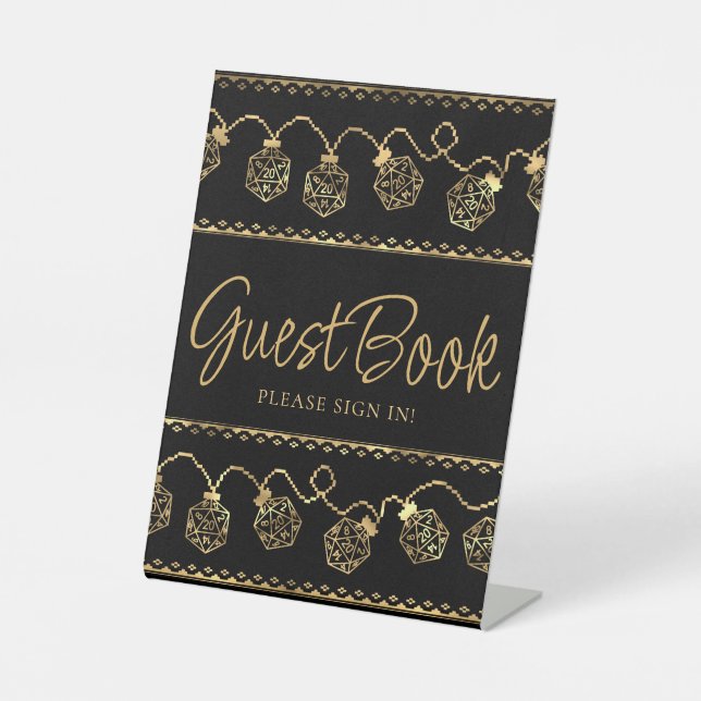 Signe De Table Luminateurs RPG | Gamer Tabletop Imaginaire Or Per (Recto)