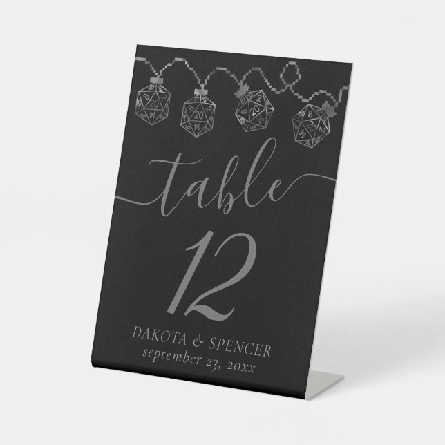 Signe De Table Luminateurs RPG | Imaginaire Retro Tabletop PnP Je (Recto)