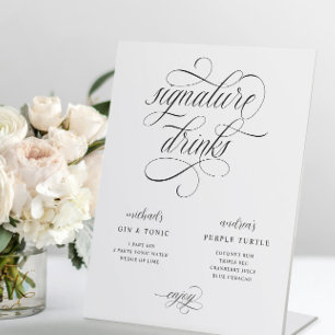 Signe De Table Luxe Fancy Mariage Signature Boissons