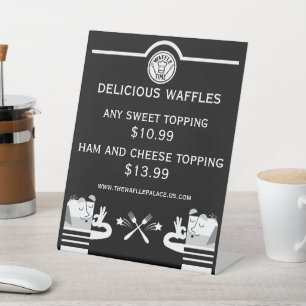 Signe De Table Magasin De gaufres Ou Boutique D'Aliments