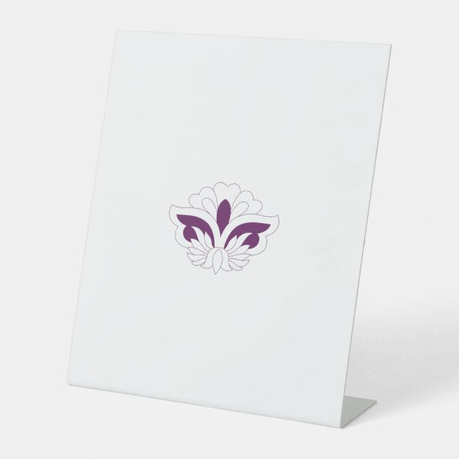 Signe De Table Magenta rouge décoratif (Recto)