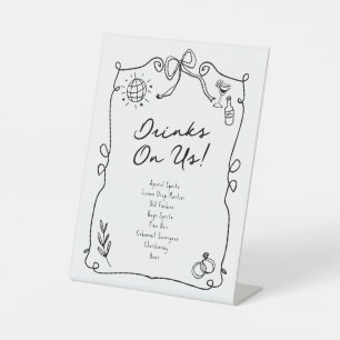 Signe De Table Main romantique tirée Mariage lunaire noir