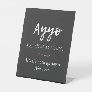 Signe De Table malayalam tshirt ayyo définition