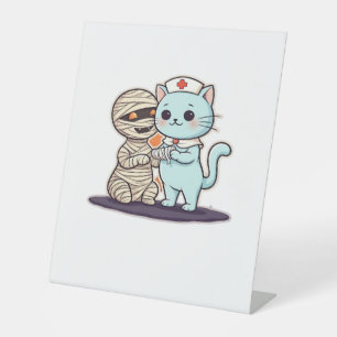 Signe De Table Maman Chat d'infirmière Boo-Boo à la Secourt! T-S