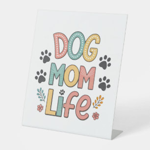Signe De Table Maman Chien Tournesol Amoureux de Chien