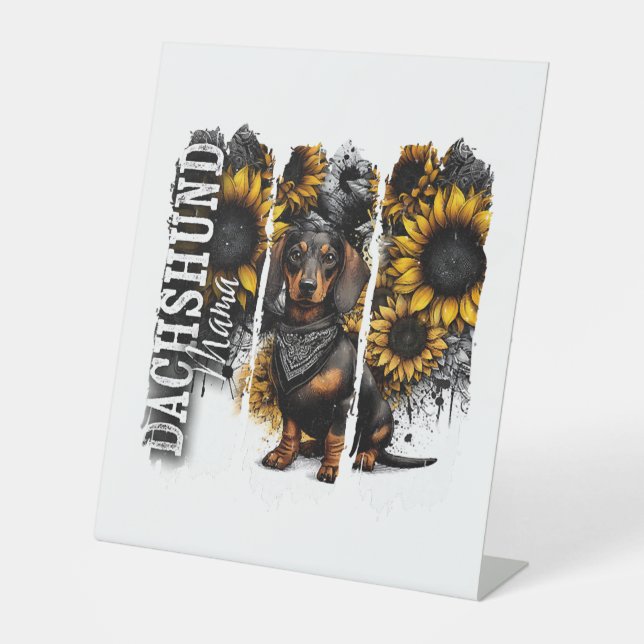 Signe De Table Maman Dachshund  (Recto)