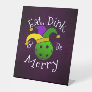 Signe De Table Mardi Gras Pickleball Dink Be Joyeux