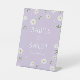Signe De Table Marguerites blanches Lavender Bébés sont doux Trai