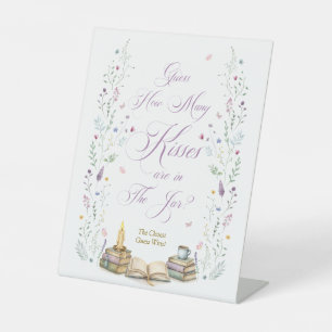 Signe De Table Mariage à thème littéraire : devine combien de bai