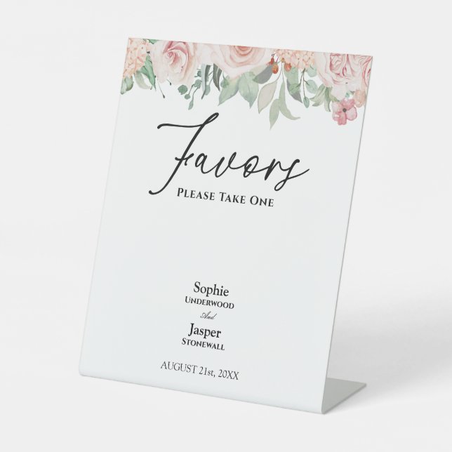 Signe De Table Mariage blanc flou flou Faveurs (Recto)