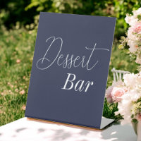Mariage bleu marine de la barre de dessert