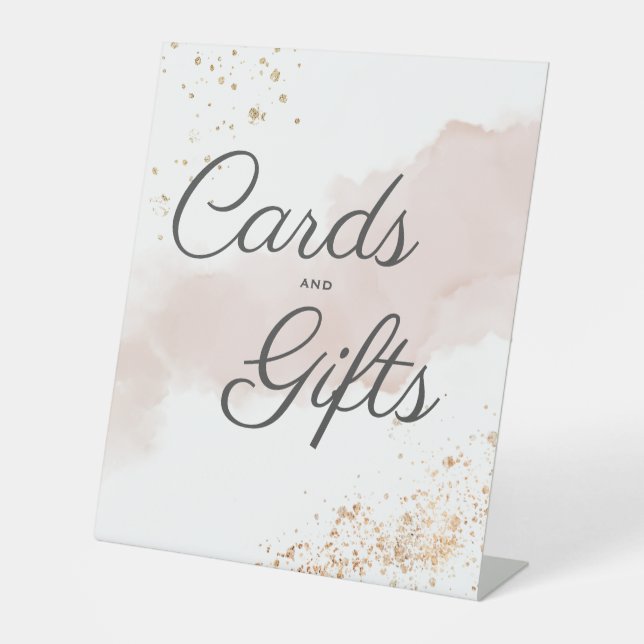 Signe De Table Mariage Chic Mauve Gold Cartes et Cadeaux (Recto)