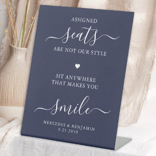 Signe De Table Mariage Choisir Un Siège Personnalisé Marine Bleu