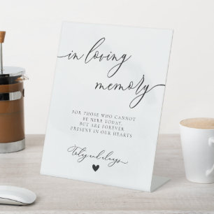 Signe De Table Mariage commémoratif minimaliste moderne Caligrap