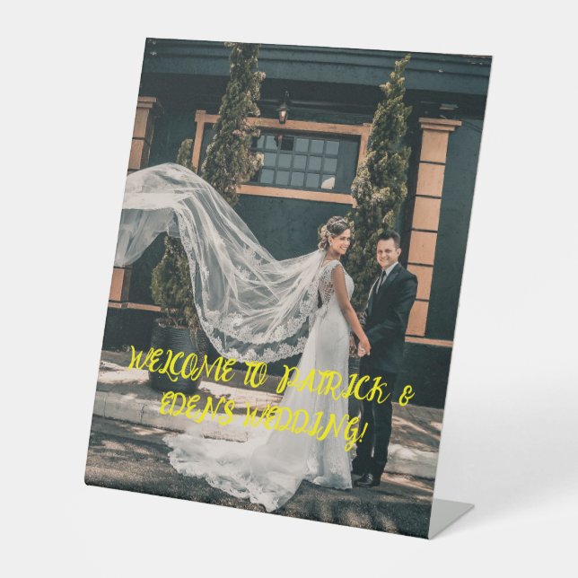 Signe De Table Mariage customisé Easel (Recto)