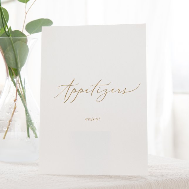 Signe De Table Mariage de calligraphie dorée délicate (Créateur téléchargé)