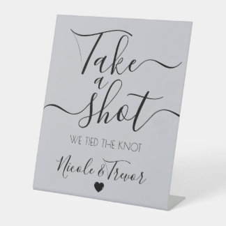 Signe De Table Mariage de calligraphie simple minimaliste Prenez