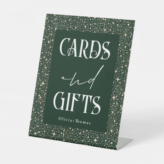 Signe De Table Mariage de cartes et cadeaux célestes (Recto)