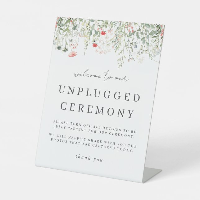 Signe De Table Mariage de cérémonie débranché du Fleur sauvage de (Recto)
