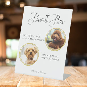 Signe De Table Mariage de chien Favor Biscuit Bar Animaux Mariage